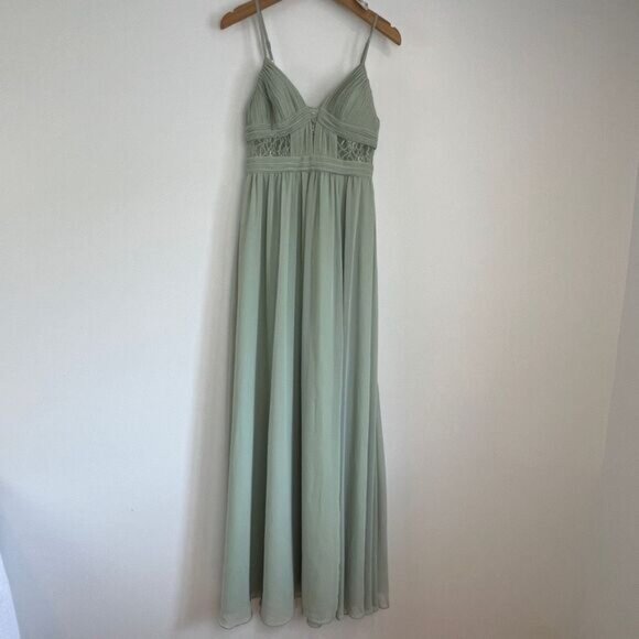 Azazie Mint Green Maxi Dress - Picture 13 of 16